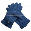 Thick winter leather glove for men
