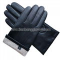 cashmere lined sheep nappa leather touchcreen gloves  2