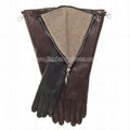 classic long leather opera glove with zipper opening 2