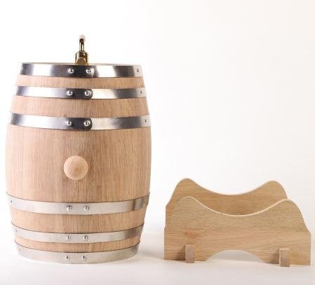 5L oak barrel wine barrel without liner wooden wine barrel mini barrel  3