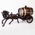 3L gift oak barrel horse cart wine barrel gift