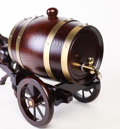3L gift oak barrel horse cart wine barrel gift 2