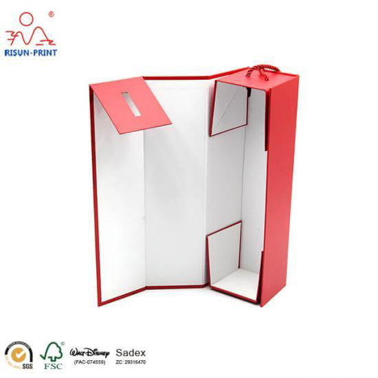 Foldable Metallic Paper Wine Boxes 4
