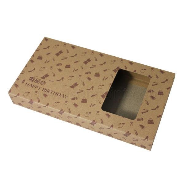 Kraft Material Drawer Box With Image Printing Kraft Paper Packaging Box For Gift