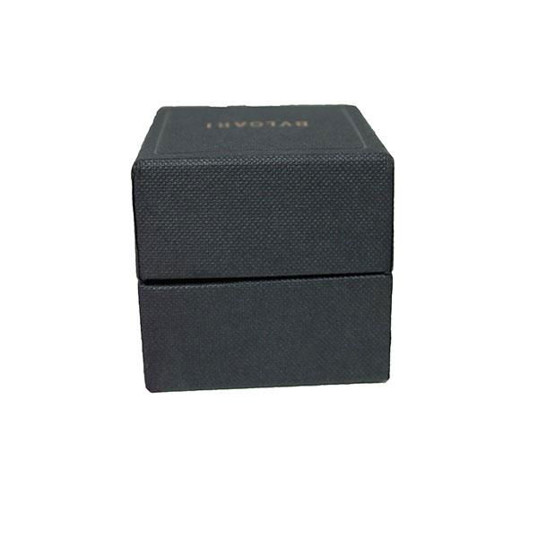 Cardboard Paper Black Small Gift Box Print Silver Logo 4