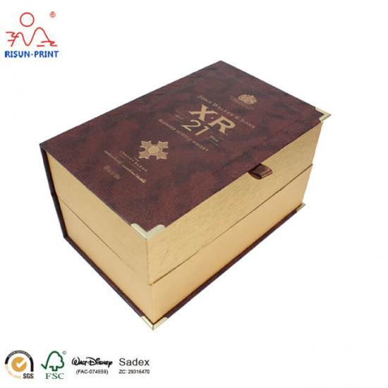 Wooden Leather Wine Box Wooden Box Gift Box