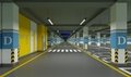 南京达尊道路地下停车场地下车库划线及墙柱面颜色分区