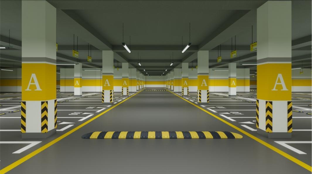 南京道路划线地下车库停车场设施之减速带