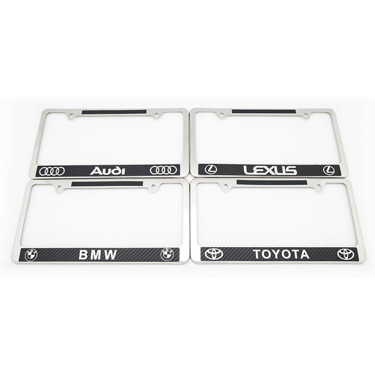 American stainless steel carbon fiber license plate frame      2