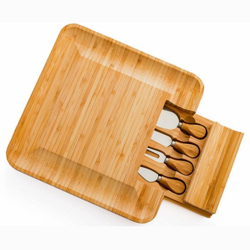 Bamboo Board with Cutlery Set 5
