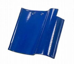 Blue color ceramic Spanish roof tile