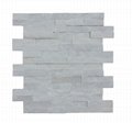 Nature Wall Panel/Cladding White Quartzite Stackstone 10X36X0.8-1.3 Cm In Stock  3