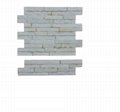 Nature Wall Panel/Cladding White Quartzite Stackstone 10X36X0.8-1.3 Cm In Stock 