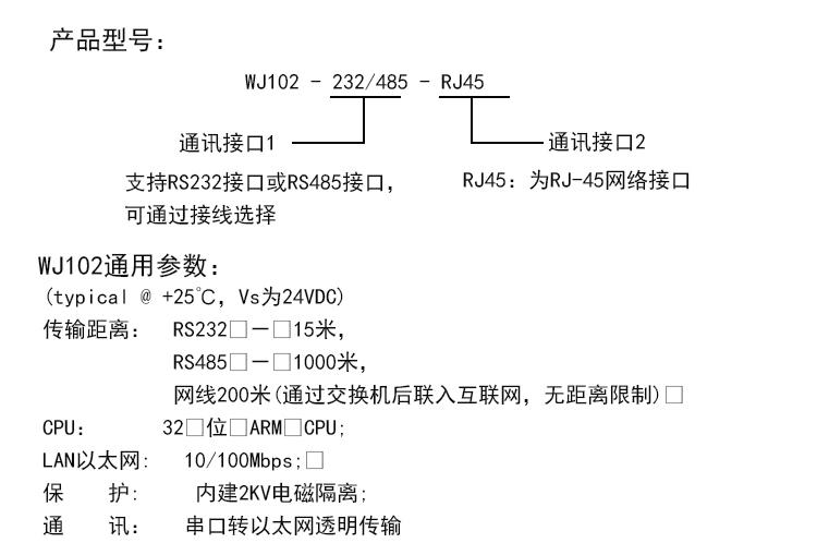 RS232转RJ45 Modbus RTU转Modbus TCP模块 5