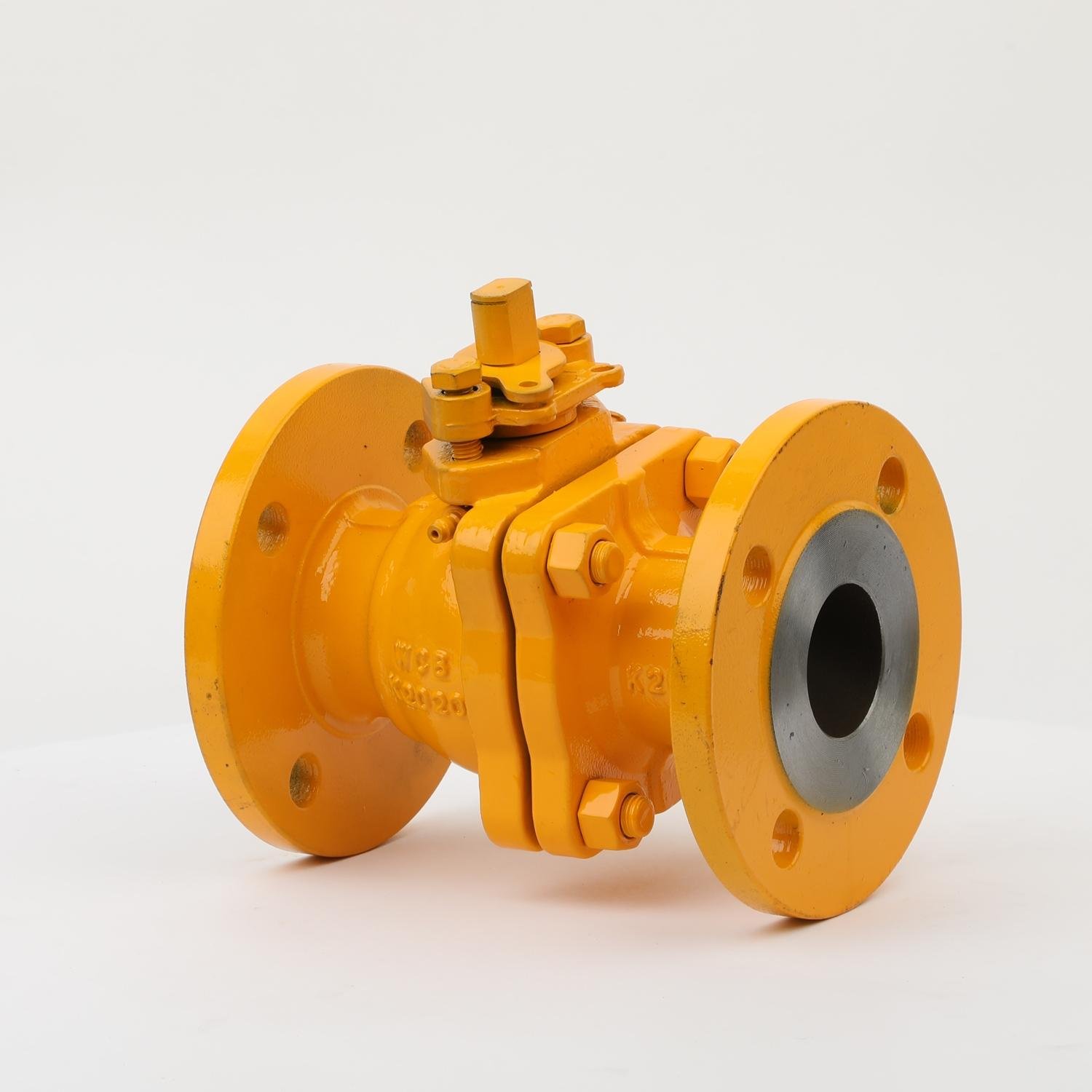 DN15 Manual Flange Fuel Gas Solid Ball Valve 304 Ball 2