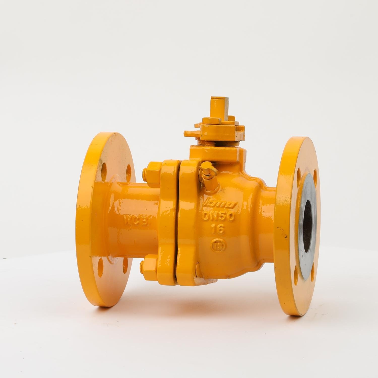 DN15 Manual Flange Fuel Gas Solid Ball Valve 304 Ball
