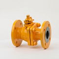 DN15 Manual Flange Fuel Gas Solid Ball Valve 304 Ball 3