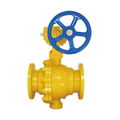 DN50-500mm WCB Worm Gear Gas Fixed Ball