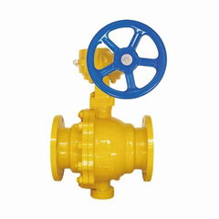 DN50-500mm WCB Worm Gear Gas Fixed Ball Valve for Gas