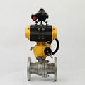 DN15-DN200 Fange Ends Pneumatic Floating Ball Valve for Gas 3