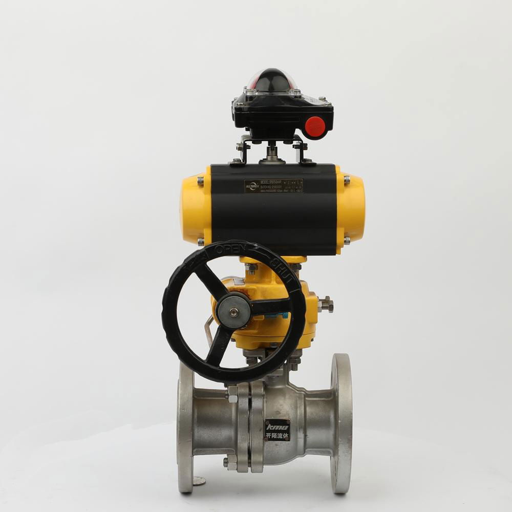 DN15-DN200 Fange Ends Pneumatic Floating Ball Valve for Gas 4