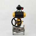 DN15-DN200 Fange Ends Pneumatic Floating Ball Valve for Gas 4