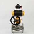 DN15-DN200 Fange Ends Pneumatic Floating Ball Valve for Gas 5
