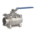 1000WOG DN15 Three Pieces Stainless Steel Welding Ball Valve 1