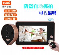 Wireless wifi smart cat eye anti-theft