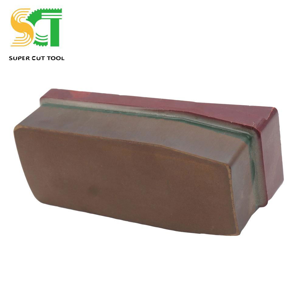 Resin polishing fickert and brick for stone slab grinding and polishing