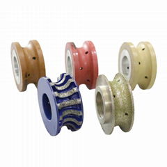 Diamond CNC profiling wheel and stubbing wheel for stone tile grinding