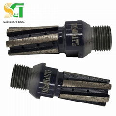 Diamond finger bit for stone tile milling and profiling