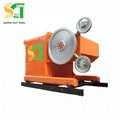 wire saw machine for stone quarrying and squaring