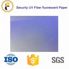 Security paper customizable UV invisible fiber anti-counterfeiting paper 