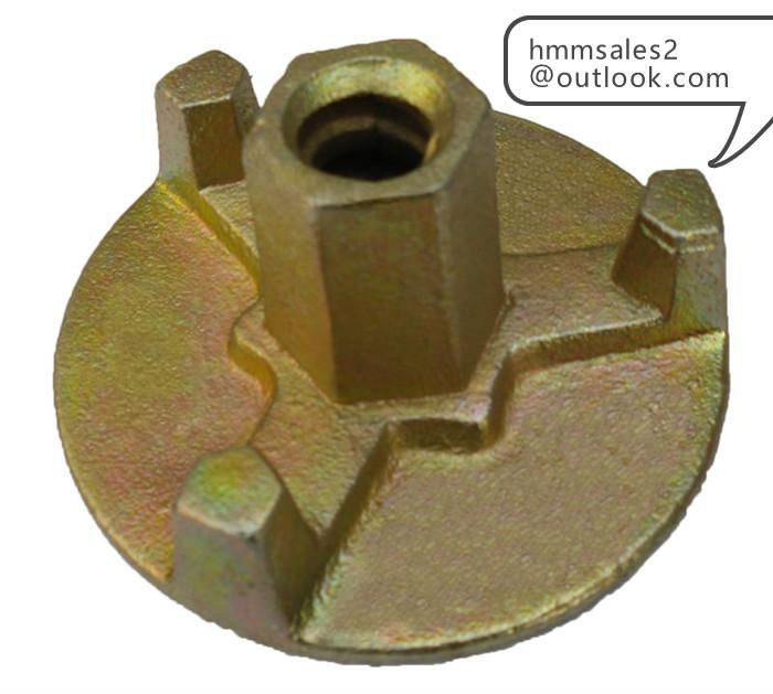 wing nut/tie nut used with tie rod in form tie system 2