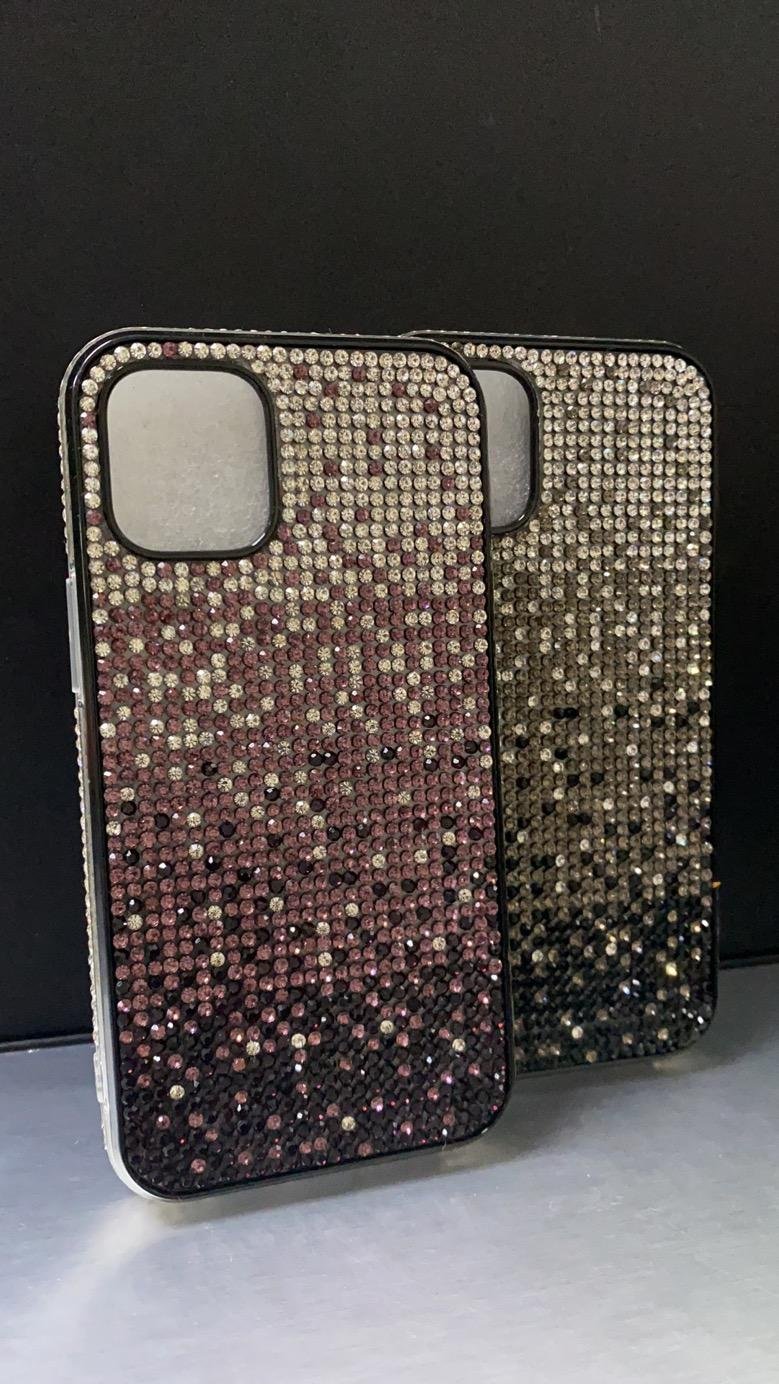 iPhone11 12 Diamond luxury case Gradient color shine stone crystal accessory
