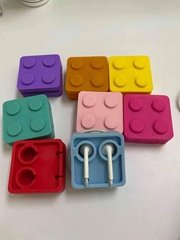 Toy block-shaped earphone winder storage collect case