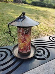 Solar Hanging Metal Bird feeder