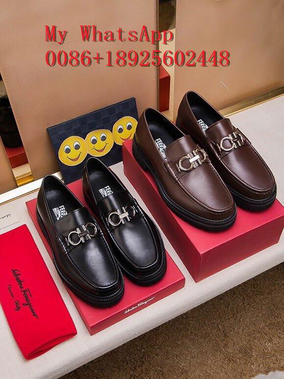 Wholesale top AAA men's Ferragam leather shoes Ferragam shoes high quality  3