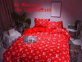 Wholesale LV Bedding set of four  top quality LV bed sheet best price 