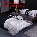 Wholesale LV Bedding set of four  top quality LV bed sheet best price 
