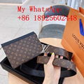 Wholesale 2021 newest TOP1:1 LV handbags Leather men's Bag and belt suit 