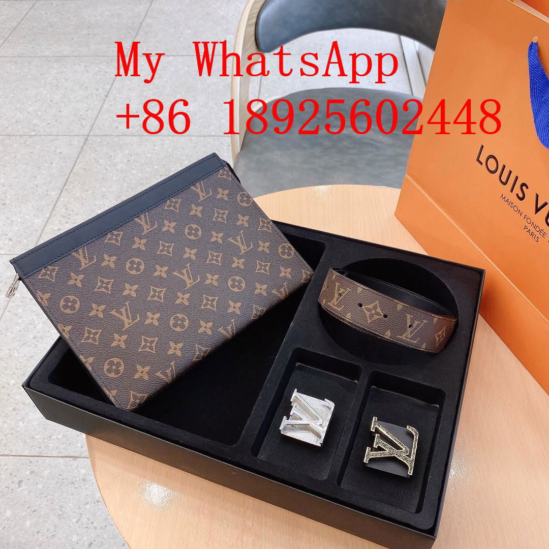 Wholesale 2021 newest TOP1:1     andbags Leather men's Bag and belt suit  2