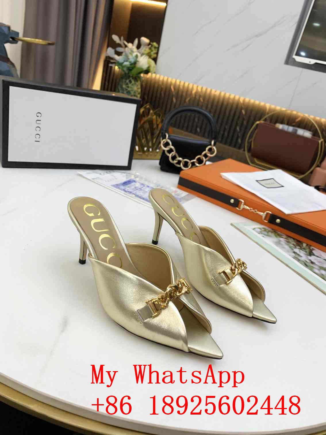 Wholesale 2021 newests GG slippers GG high heeled sandals  best price 4