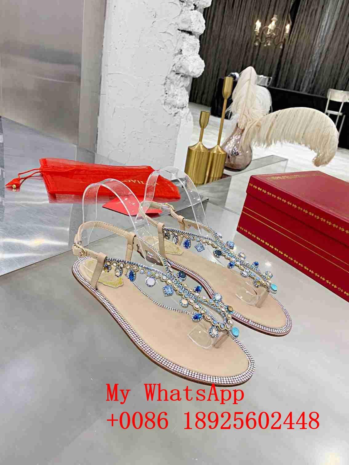 Wholesale 2021 RENE CAOVILLA slippers  RC falt sandals high quality best price 3