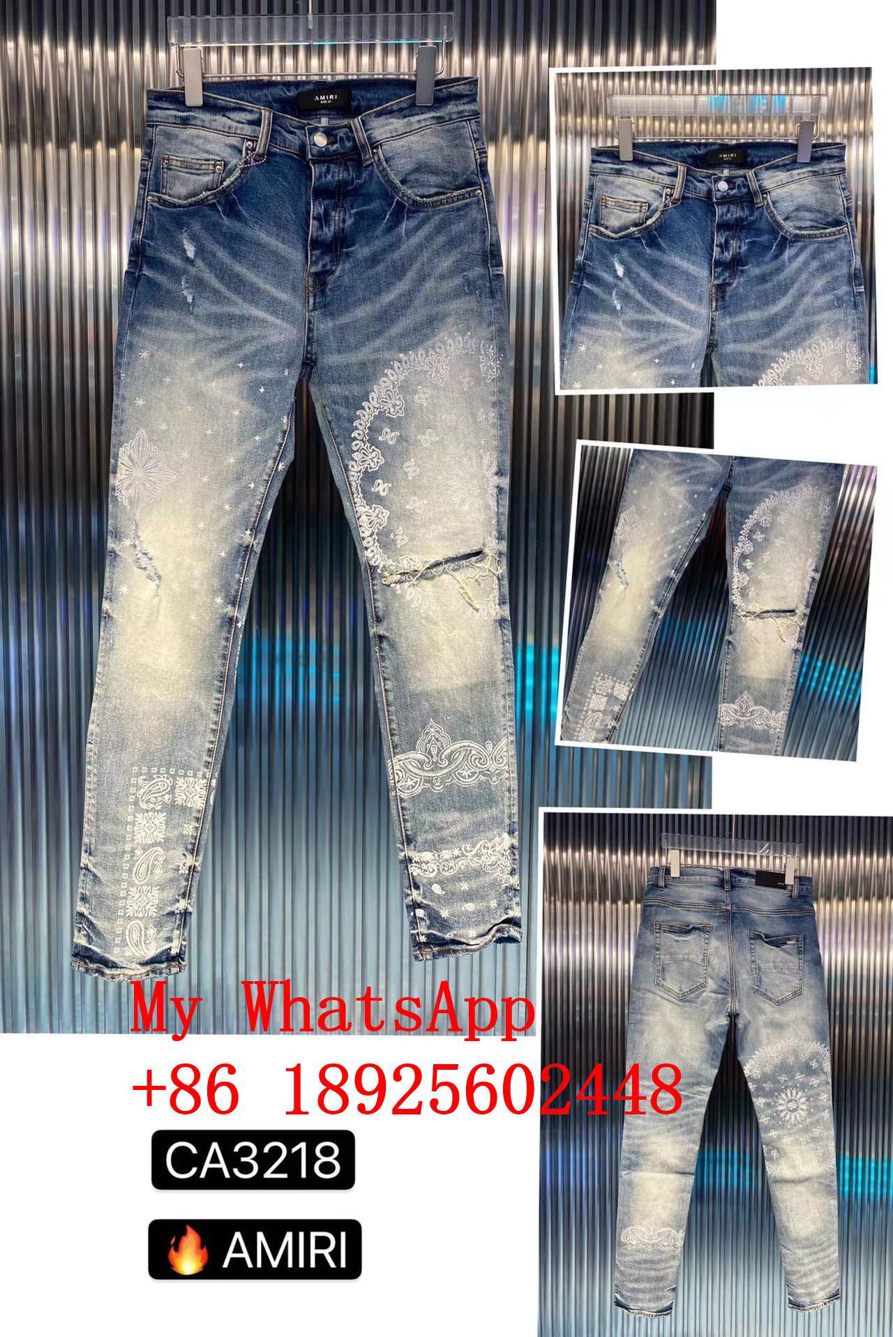 Wholesale 2021 fashion AMIRI jeans AMIRI jeans high quality best prices  3