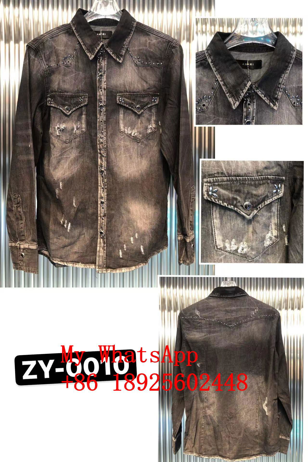 Wholesale 2021 Newest Amiri jean jacket  Amiri sweater best quality  3