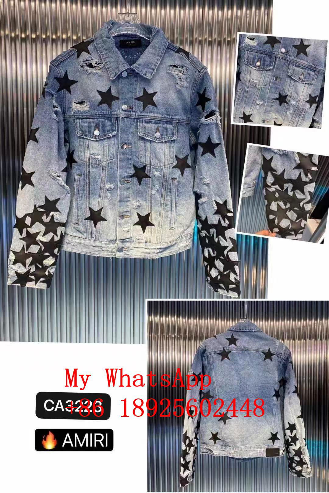 Wholesale 2021 Newest Amiri jean jacket  Amiri sweater best quality 