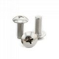 304 stainless steel cross groove large flat head machine screw bolt m5|m6| M8 mu 3