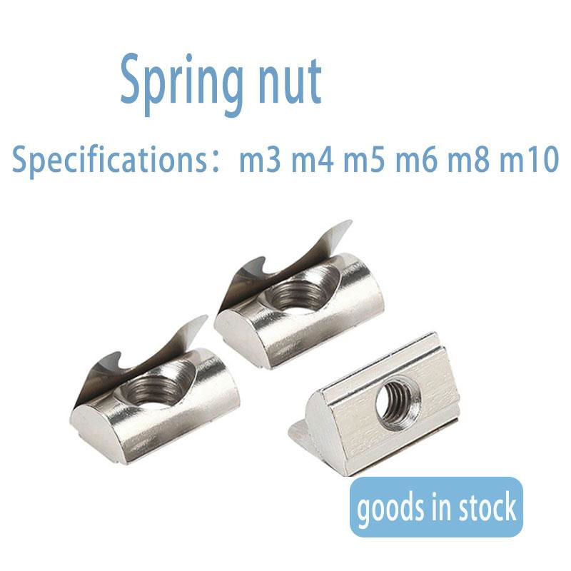 Spring nut European standard aluminum profile accessories spring nut stainless s 3